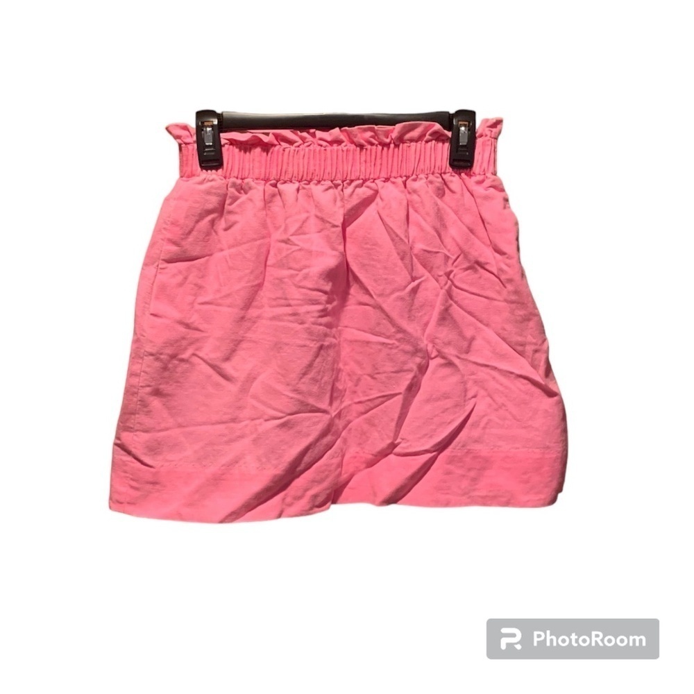 J. Crew Factory Linen Cotton Blend Skirt in Hot Pink size 4